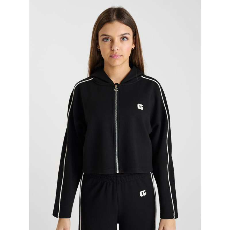 Sweat zippé fripigi noir fille - Le Temps Des Cerises