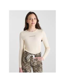 Top manches longues albingi blanc fille - Le Temps Des Cerises