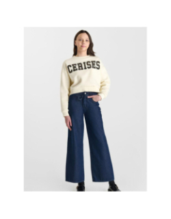 Sweat dianegi cannoli écru blanc fille - Le Temps Des Cerises