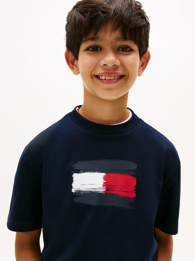 T-shirt flag archive bleu marine enfant - Tommy Hilfiger