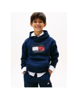 Sweat à capuche flag bleu marine garçon - Tommy Hilfiger