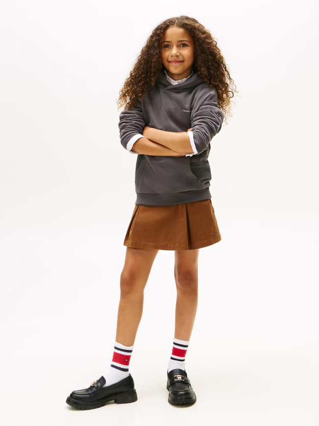 Sweat à capuche mini corporate gris enfant - Tommy Hilfiger