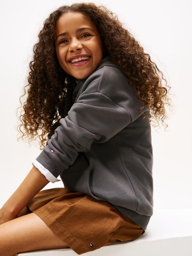 Sweat à capuche mini corporate gris enfant - Tommy Hilfiger