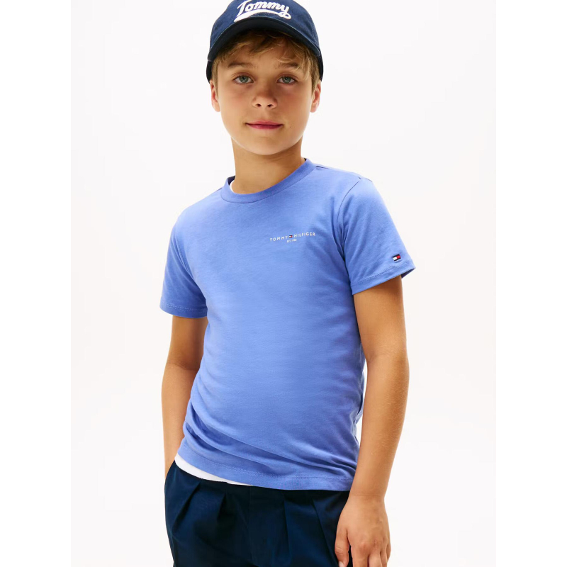 T-shirt mini corporate bleu garçon - Tommy Hilfiger