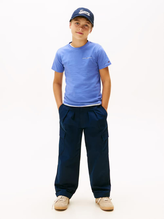 T-shirt mini corporate bleu garçon - Tommy Hilfiger