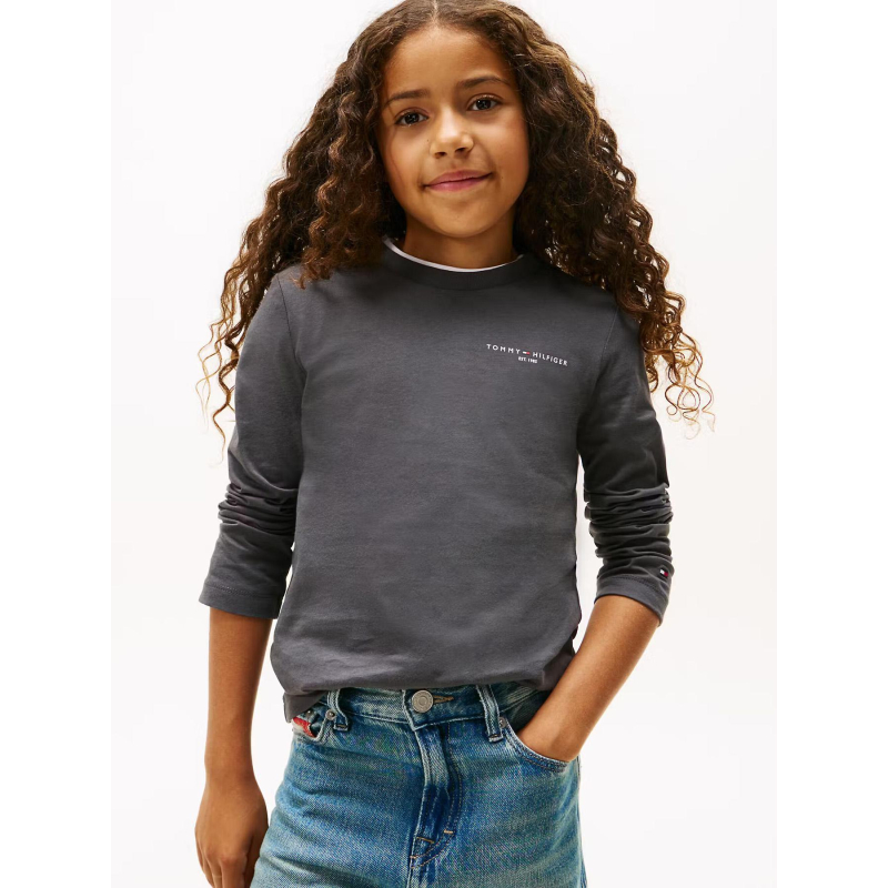 T-shirt mini corporate gris garçon - Tommy Hilfiger