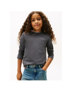 T-shirt mini corporate gris garçon - Tommy Hilfiger