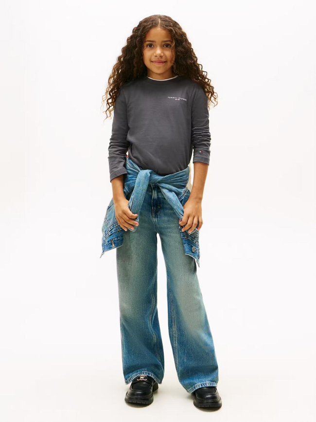 T-shirt mini corporate gris garçon - Tommy Hilfiger