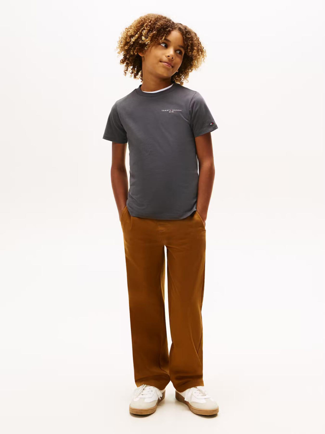 T-shirt mini corporate gris garçon - Tommy Hilfiger