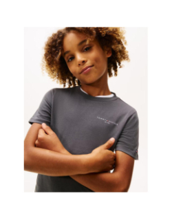 T-shirt mini corporate gris garçon - Tommy Hilfiger