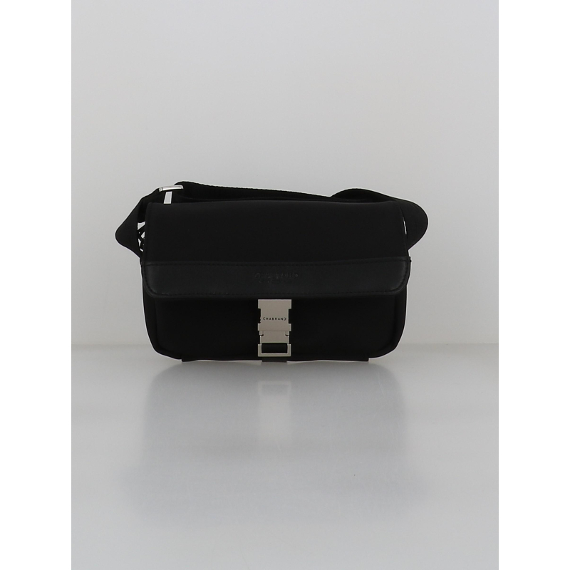 Sac bandoulière reporter en tissu noir homme - Chabrand