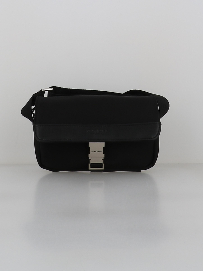 Sac bandoulière reporter en tissu noir homme - Chabrand