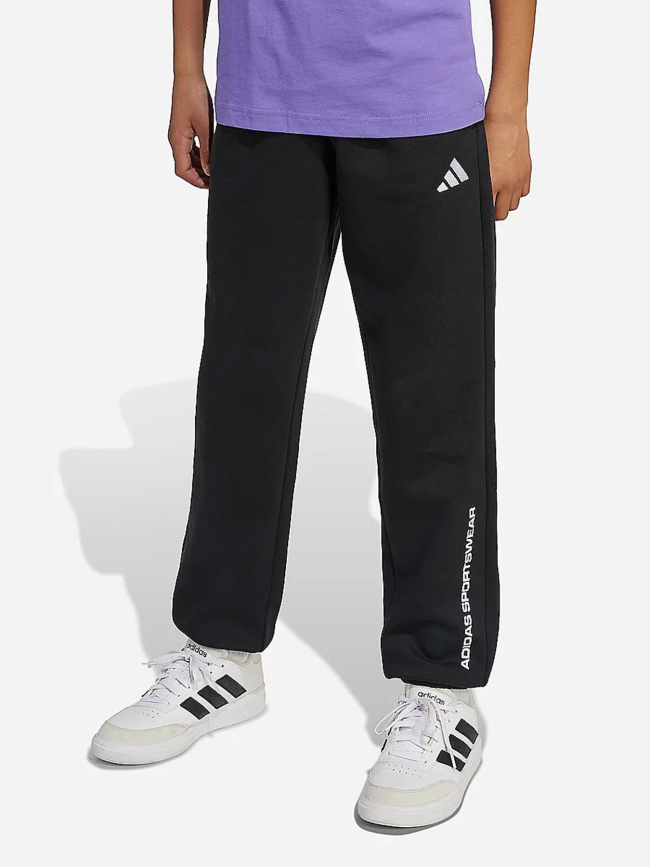 Jogging fleece sportswear noir garçon - Adidas