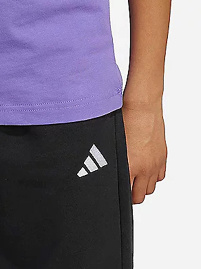 Jogging fleece sportswear noir garçon - Adidas