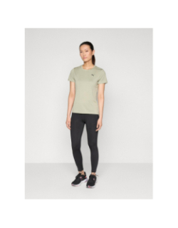T-shirt de sport uni logo tad essential vert femme - Puma