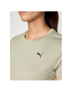 T-shirt de sport uni logo tad essential vert femme - Puma