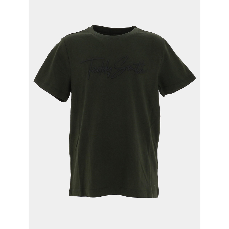 T-shirt logo evan kaki foncé garçon - Teddy Smith