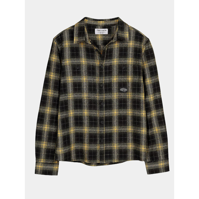 Chemise à carreaux antho noir jaune garçon - Teddy Smith