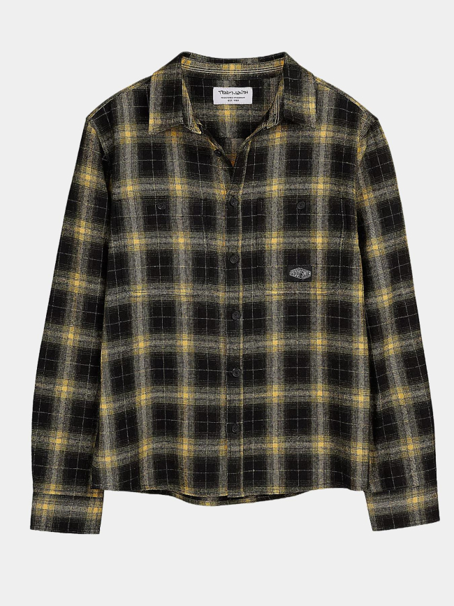 Chemise à carreaux antho noir jaune garçon - Teddy Smith