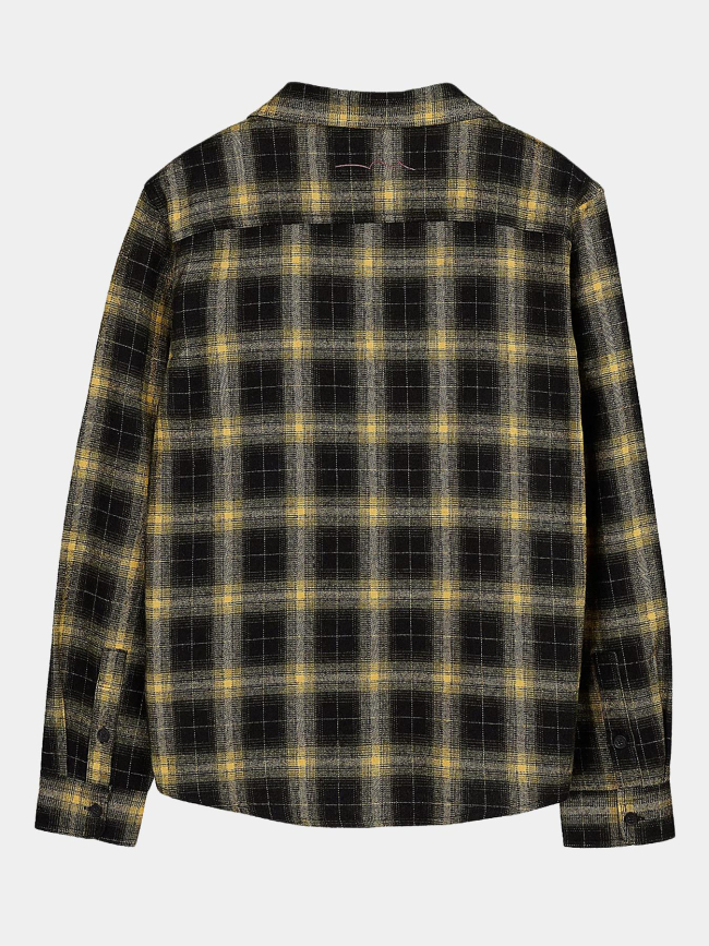Chemise à carreaux antho noir jaune garçon - Teddy Smith