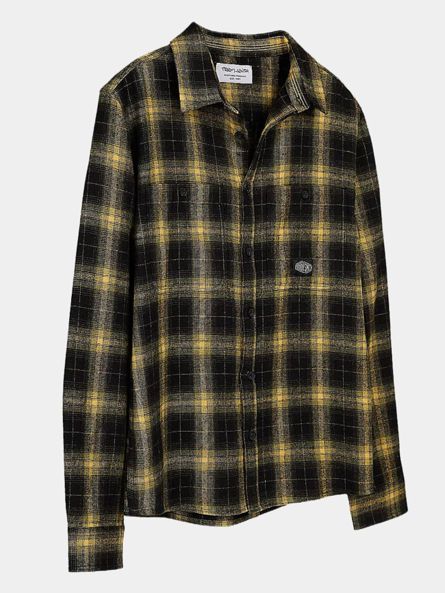 Chemise à carreaux antho noir jaune garçon - Teddy Smith