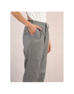 Pantalon droit à chevrons gris noir femme - Molly Bracken