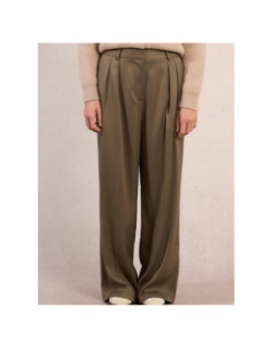 Pantalon large taille haute kaki femme - Molly Bracken