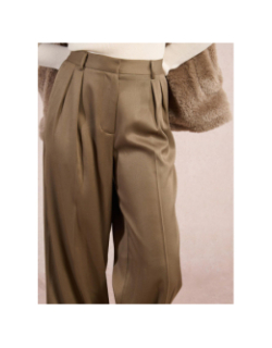 Pantalon large taille haute kaki femme - Molly Bracken