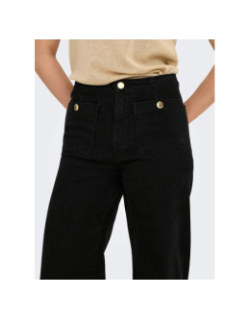 Jean large taille haute madeline noir femme - Only