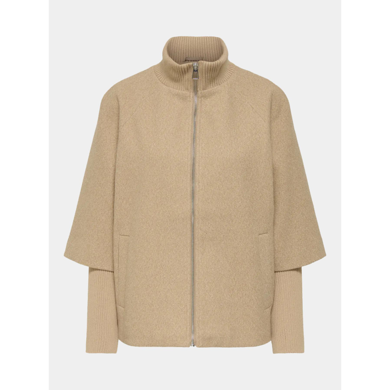 Veste bi-matière memory beige femme - Jdy