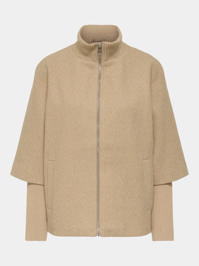 Veste bi-matière memory beige femme - Jdy