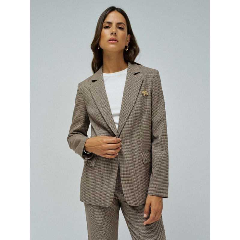 Blazer slim à motif marron femme - Salsa
