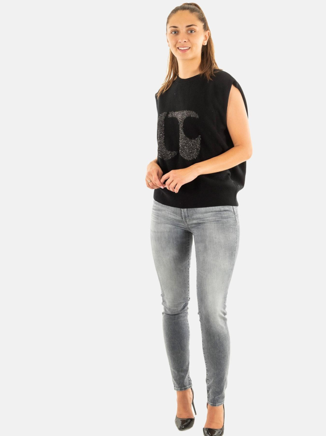 Pull en laine janice noir femme - Le Temps Des Cerises