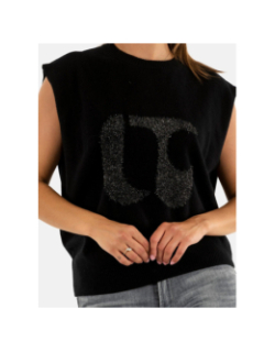 Pull en laine janice noir femme - Le Temps Des Cerises