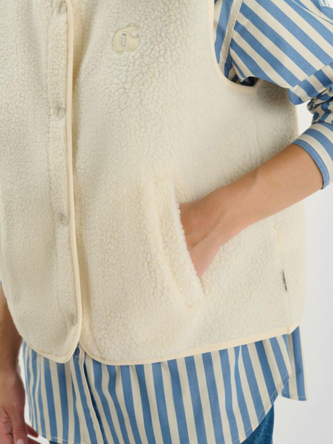 Veste sans manche gudru blanc fille - Le Temps Des Cerises