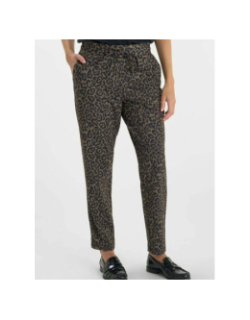 Pantalon léopard marron femme - Le Temps Des Cerises