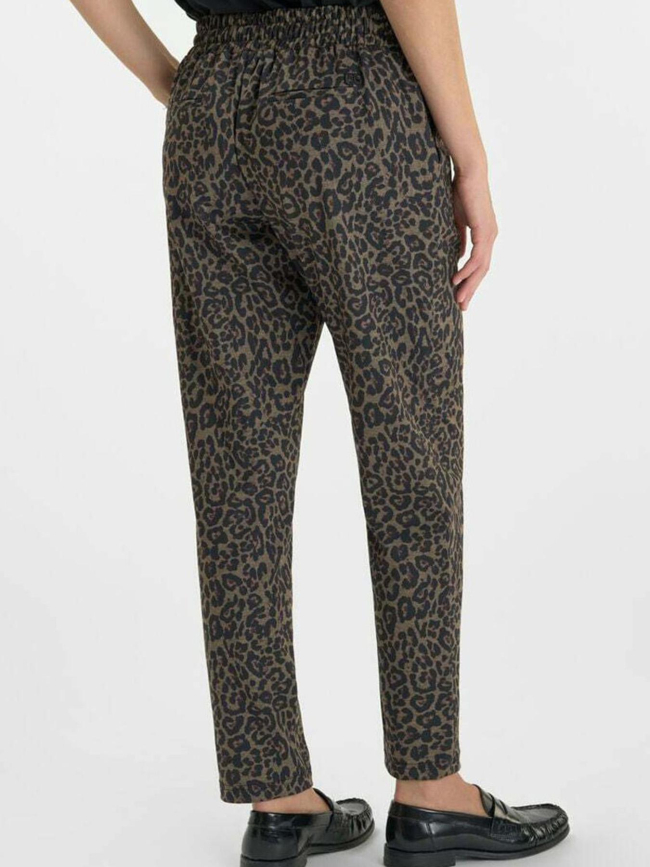 Pantalon léopard marron femme - Le Temps Des Cerises