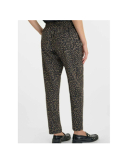 Pantalon léopard marron femme - Le Temps Des Cerises