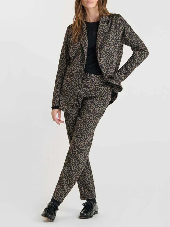 Pantalon léopard marron femme - Le Temps Des Cerises