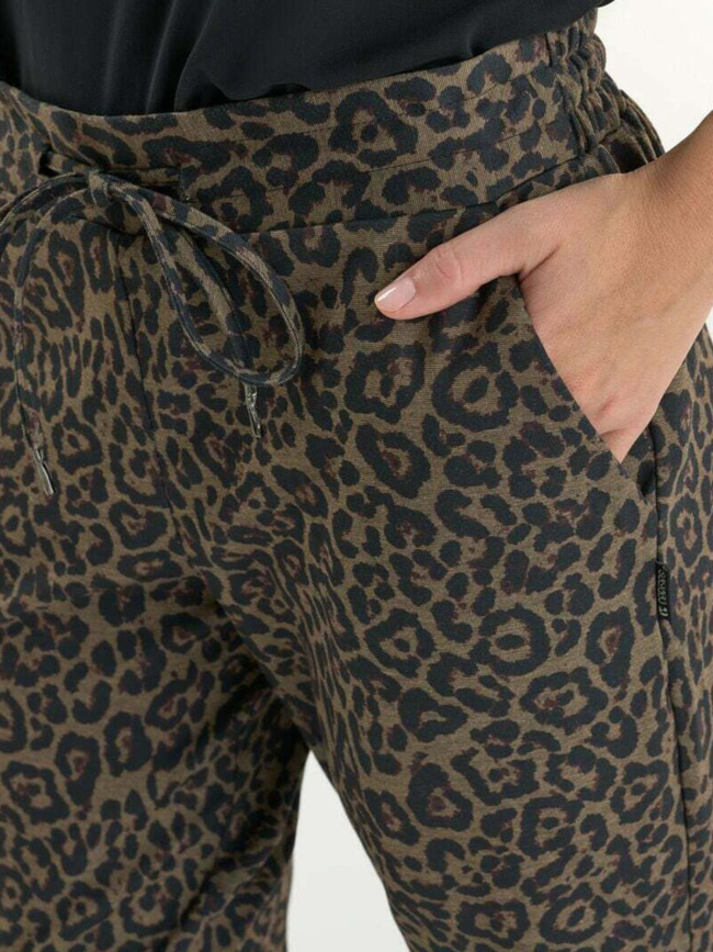 Pantalon léopard marron femme - Le Temps Des Cerises