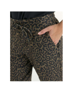 Pantalon léopard marron femme - Le Temps Des Cerises