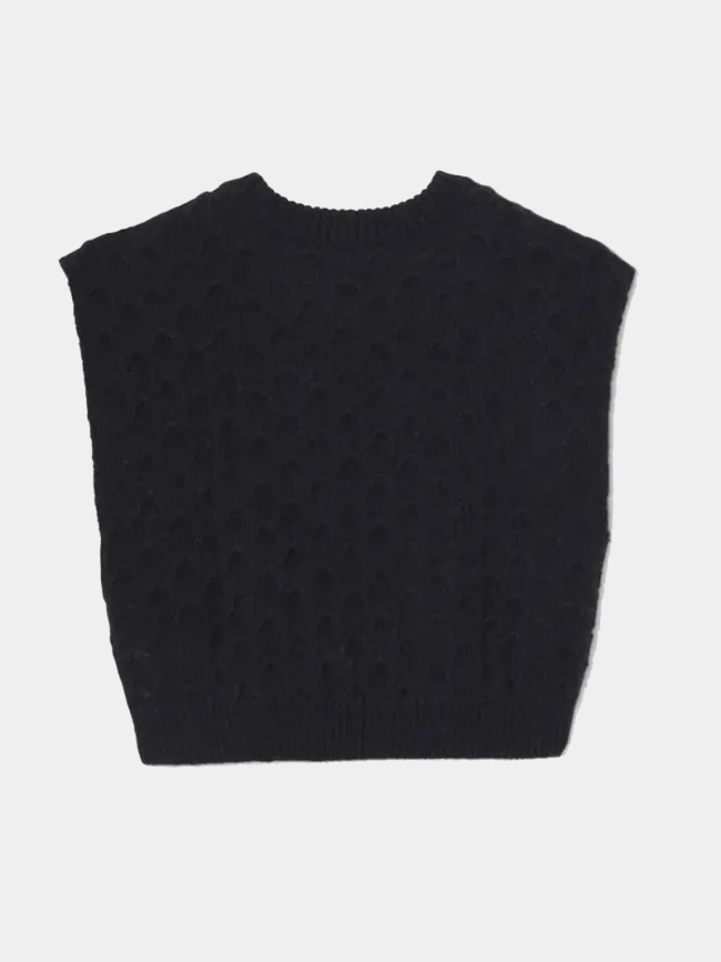 Pull sans manche kimmygi noir fille - Le Temps Des Cerises