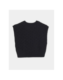 Pull sans manche kimmygi noir fille - Le Temps Des Cerises