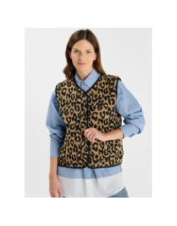 Veste sans manche sherpa gudrugi marron fille - Le Temps Des Cerises