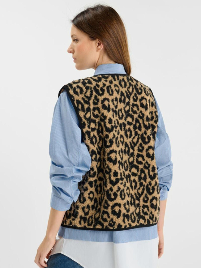 Veste sans manche sherpa gudrugi marron fille - Le Temps Des Cerises