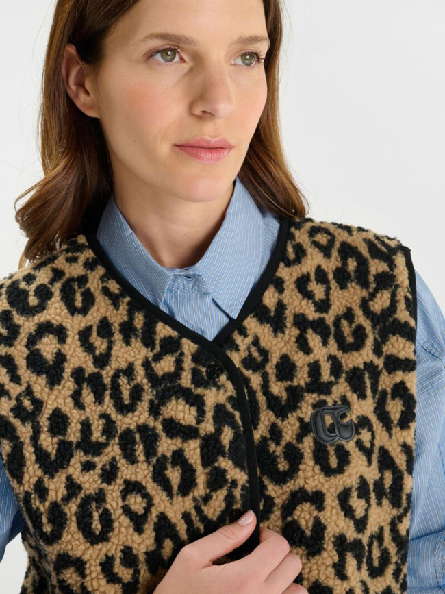 Veste sans manche sherpa gudrugi marron fille - Le Temps Des Cerises