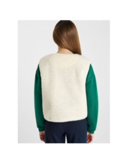 Veste sans manche sherpa gudrugi blanc fille - Le Temps Des Cerises