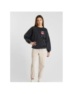 Sweat julesgi délavé noir fille - Le Temps Des Cerises