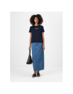 T-shirt script regular bleu marine femme - Tommy Hilfiger