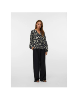 Chemisier fanini noir vert femme - Vero Moda